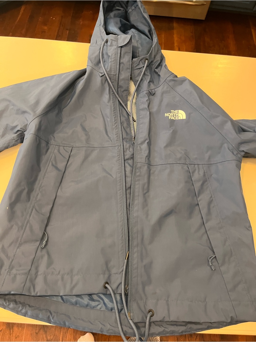 The North Face Men's Slate Blue Hooded Raincoat